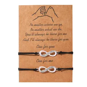 Pinky Promise Matching Bracelet Set – Infinity Distance Bracelets for Couples, Sisters & Best Friends, Romantic Gift for Him & Her