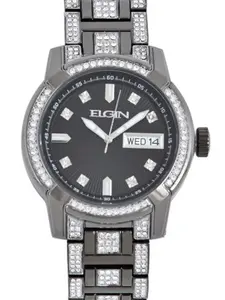 Elgin Adult Men's Analog Alloy Gunmetal 52mm Wristwatch, (FG180021)