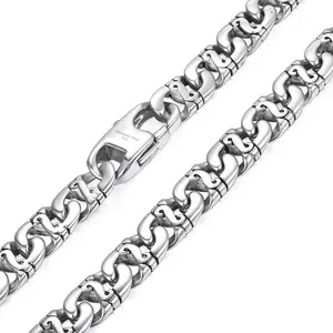 Marina Biker 9.5mm Heavy Mens Chain 316L Stainless Steel Personalize Size Cool Silver Tone Necklace 18-30inch