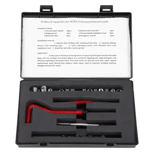 25Pcs Thread Repair Kit Stainless Steel Twisted Drill Wrench Threaded Insert Tap Insertion Tool M7x1