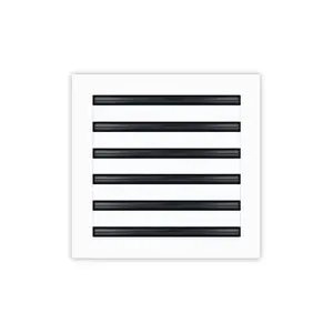 BUILDMART - 12x12 White Modern AC Vent Cover - Decorative Aluminum Air Vent - Standard Linear Slot Diffuser - Heating and Cooling Register Grille for Ceiling, Walls & Floors