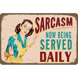 Vintage Metal Sign, Retro Wall Decor, Funny Vintage Sign, Wall Plaque Poster, Artwork for Cafe Bar Restaurant Supermarket