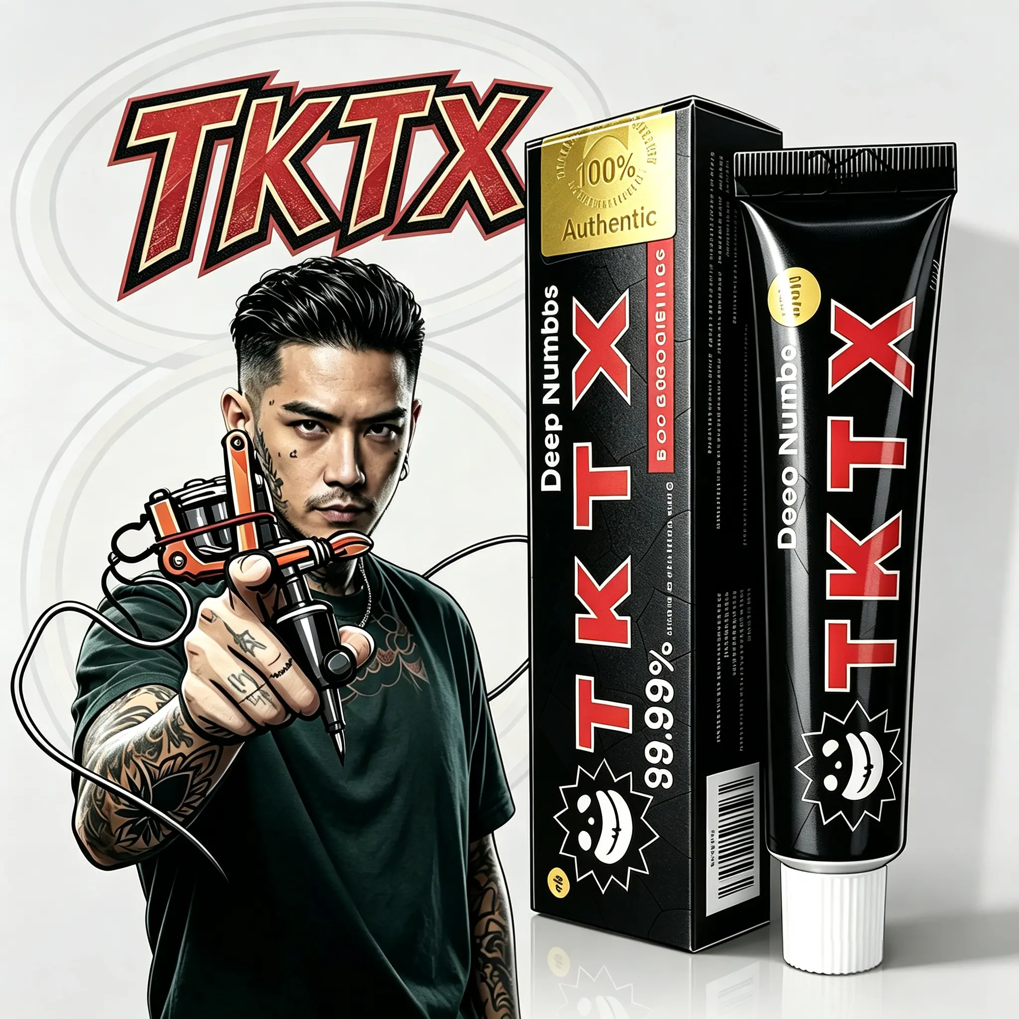 99.99% Maximum Strength - TKTX Tattoo Cream, 6 - 8 Hours for Tattoo Cream, Use Before Tattooing, Professional Tattoo Skin Care Soothing Ointment for Tattoo Makeup Beauty Personal Care