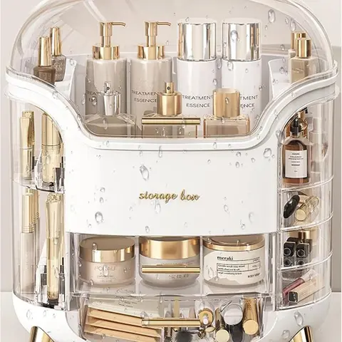 Upgrade Large Makeup Organizer Countertop Vanity Organizer Cosmetic Organizer Makeup Storage Box Bathroom Counter Organizer Perfume Skincare Organizers Gift Women Clear Design Easy Visibility
