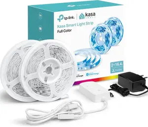Kasa Smart LED Light Strip, RGB, 32.8ft(2 Rolls of 16.4ft.)Wi-Fi LED Strip Works w/ Alexa & Google Assistant,High Brightness, Trimmable, Up to 25,000 Hours,2Yr Warranty (KL400L10),Multicolor