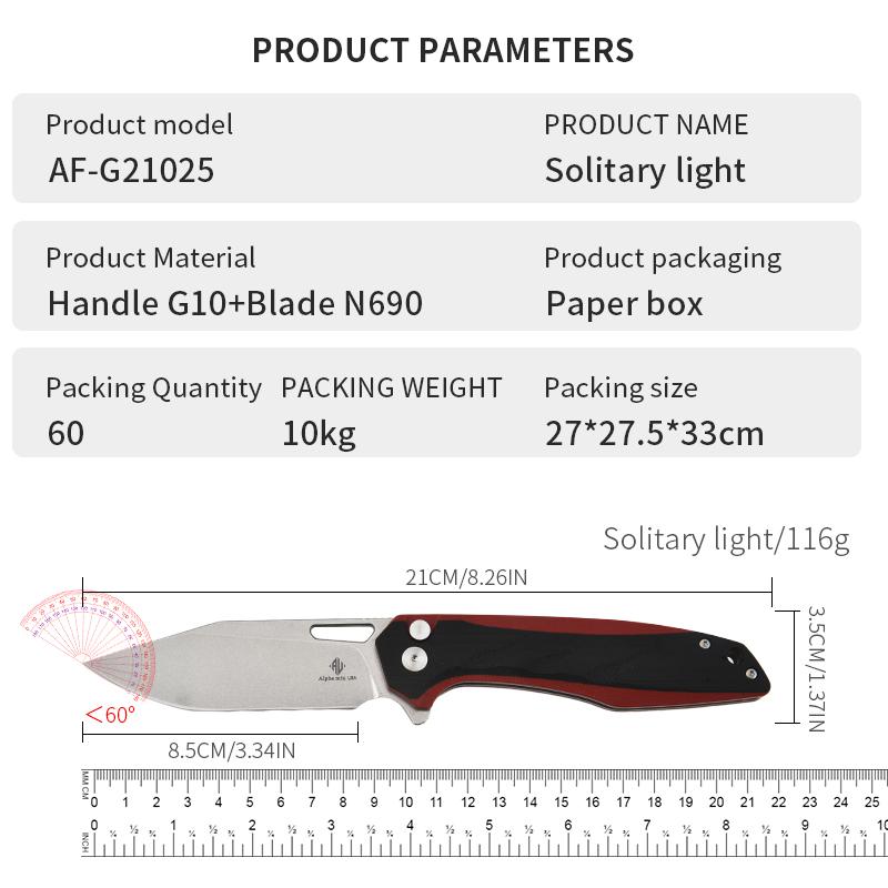 [Lone Wolf] Outdoor Multi-Functional Tool Knife EDC Folding Knife High-End Outdoor Tactical Knives Durable Blade with Non-Slip Handle Portable Camping Pocket Knife Tactical Multi-Tool Knife