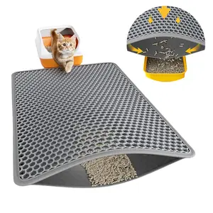 Cat Litter Mat, 29.6" X 21.7"  Ultra-Large Double Layer Cat Litter Trapping Mat, Waterproof Urine Proof Non-Slip, Scatter Control, Easier to Clean