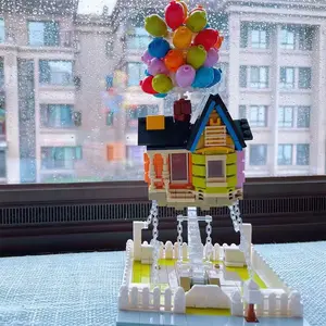 Colorful Balloon House Building Blocks Set, Stem Building Blocks, Creative Building Blocks, Puzzle Construction Toy, Hanging Decorative House, Easter Birthday Christmas Gift Idea