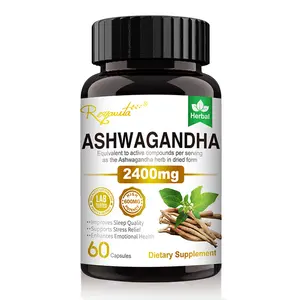 Royavita Ashwagandha, 60 capsules, a combined supplement of Ashwagandha with Vitamin B6 and Vitamin B12 for Stress Relief, Mental Relaxation and Sleep Support.-1