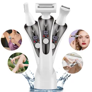 Multifunctional Hair Remover 3-In-1 Digital Epilator, Women's Eyebrow Trimmer, Underarm & Body Shaver, Full Body Washable, Perfect Gift for Her