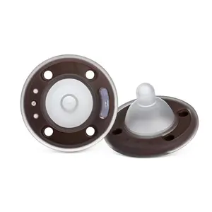 Ninni Pacifier Cocoa 2 Pack Soft BPA-Free Silicone Orthodontic Pacifier for Breastfed Babies | 0-24 Months
