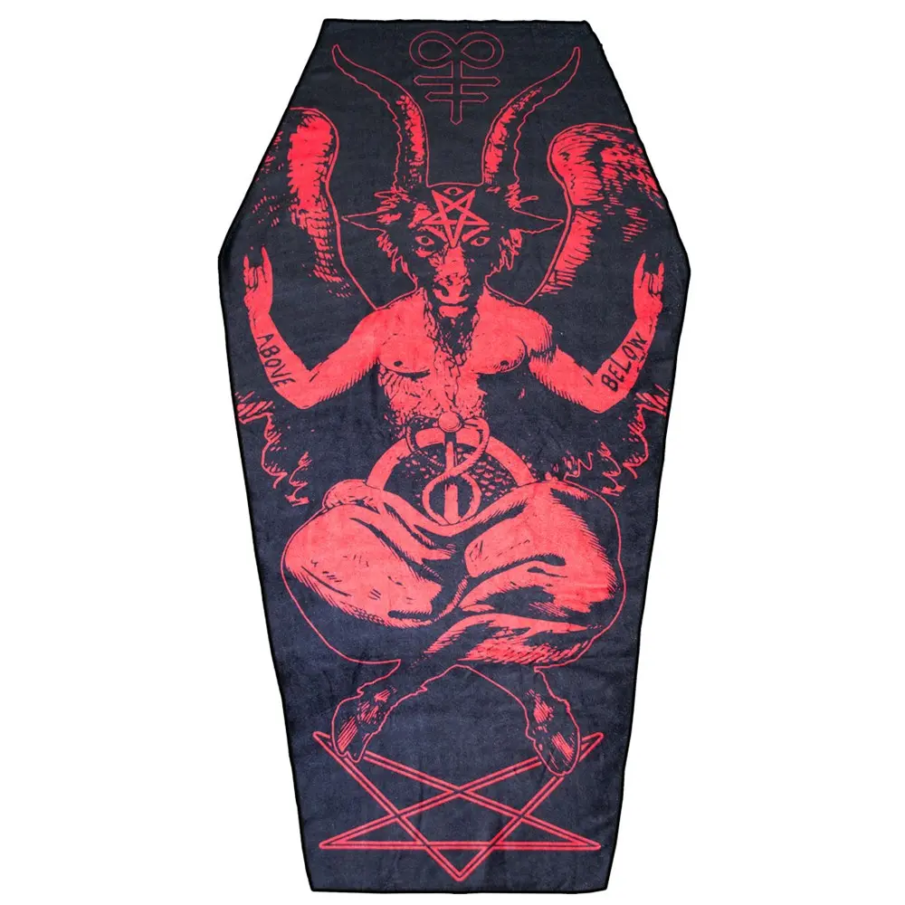 Baphomet Satanic Coffin Beach Towel Baphomet Satanic Coffin Beach Towel