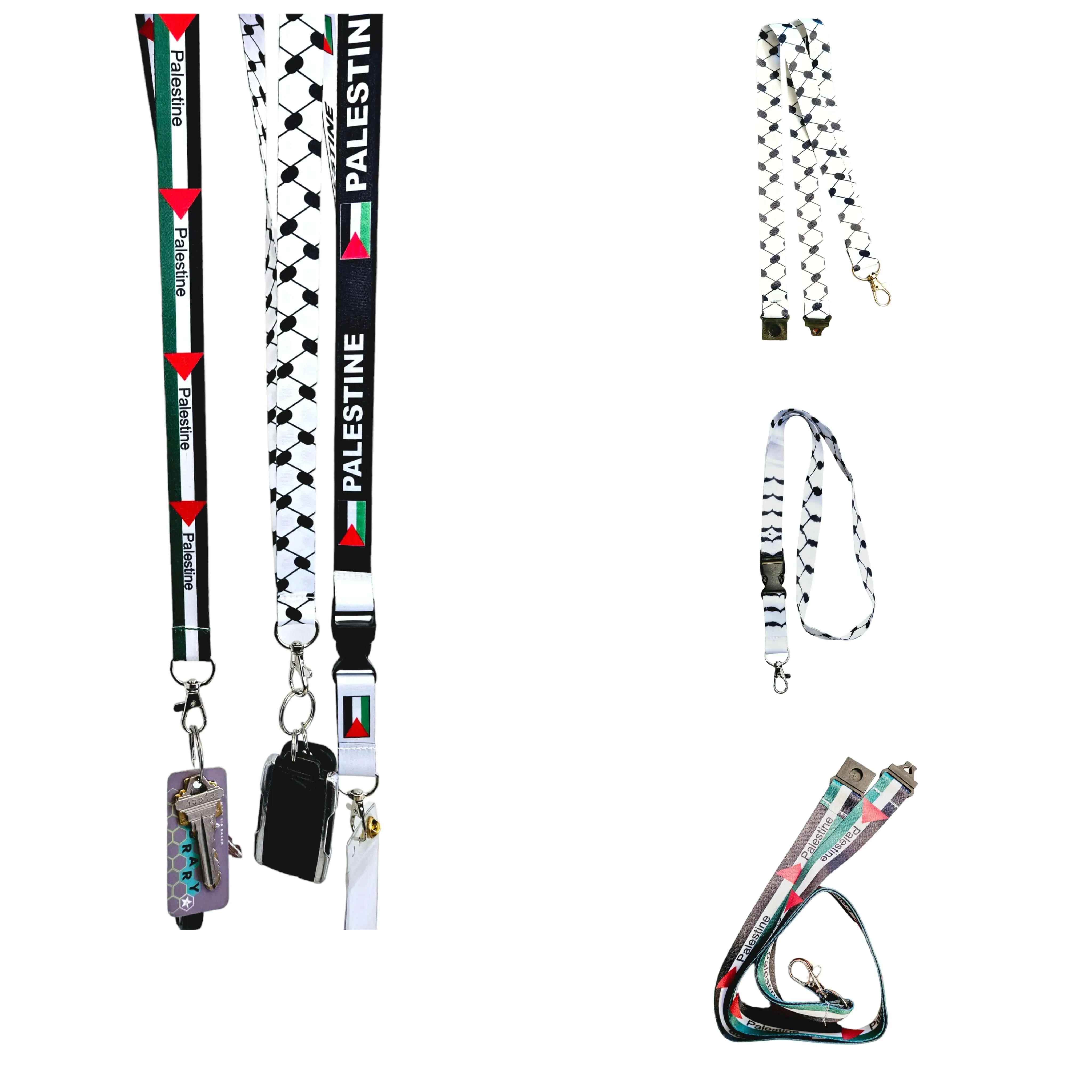Lanyard - Palestine or Keffiyeh Key Holder / Badge Holder / ID Holder Lanyards