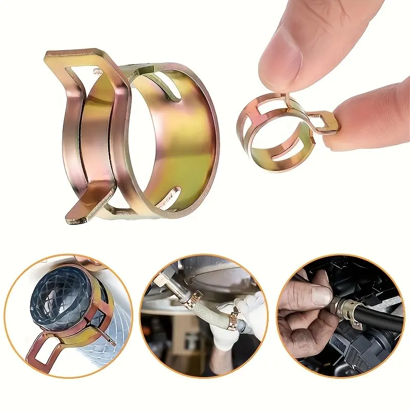 90 Piece Spring Clamp Set, Hardware, Includes Fuel Line Vacuum Line Low Pressure Air Hose Clamps, Available Sizes 6mm-16mm, Pipe Clamp, Secure Clamp, Parts