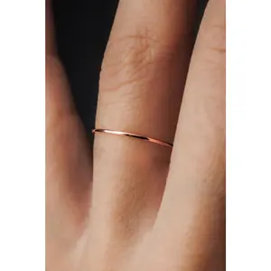Ultra Thin Ring, 14K Rose Gold Fill