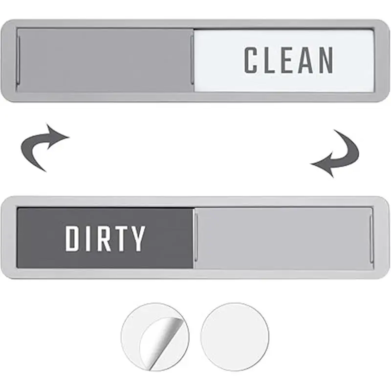 Dishwasher Magnet Clean Dirty Sign,Premium Zinc Alloy Clean Dirty Magnet for Dishwasher,Slide Non-Scratching Strong Magnet Sign for Dishwasher/Washing Machine/Microwave