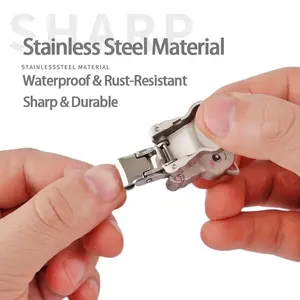 Foldable Nail Clipper, Portable Mini Nail Trimmer, Keychain Design, Single Pack, Convenient Flip-Top Nail Cutter, Easy to Carry, Stainless