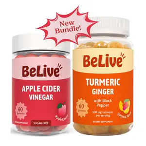Belive Apple Cider Vinegar Gummies + Turmeric Anti-Inflammation Gummies – Anti Bloat Bundle for Digestive Support, Antioxidants & Healthy Immune Support