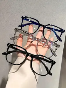 Women's Cute Square Frame Eyeglasses, Trendy Casual Eyeglasses for Everyday Use, Fashion Accessories for Outdoor Activities, Square Frame Eyewear