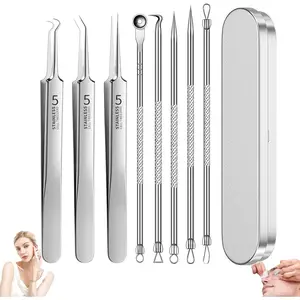 Blackhead Remover Tools,Pimple Extractor,Acne Treatment Tool,Black Head Remover for Face–for Full-Face Use,Gentle on Skin,Deep Pore Cleansing,No Skin Damage(8PCS Set）