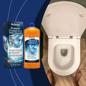 Pipe Cleaner Cleaning for Kitchen & Toilet (500ml) Remover Odor Pipelines for Smooth-Flowing Household Cleaning Agent