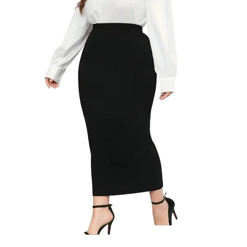 plus size long pencil skirt - TikTok Shop
