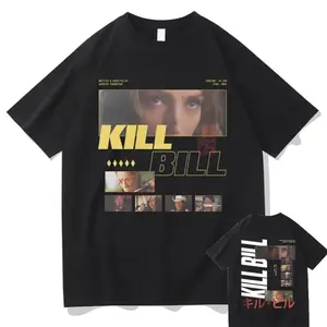 Kill Bill: Volume 1 Classic Vintage Double-Sided Print T-Shirt – Inspired by Quentin Tarantino – Casual Oversized Action Movie Graphic Tee for Men & Women – TShirt Sweatshirt Hoodie C2I