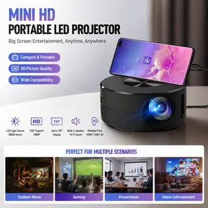 Mini HD Portable LED Projector, supports projection from mobile phones, laptops, and desktops; small home projector; suitable for office, entertainment, and as a gift.