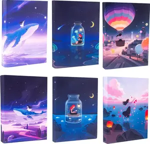 6 count Book Cover,Stretchable Bookcover, Hardcover Book and Textbook Colored Fabric Washable and  Notebook Bookcover for Office,6x9'',seraphic