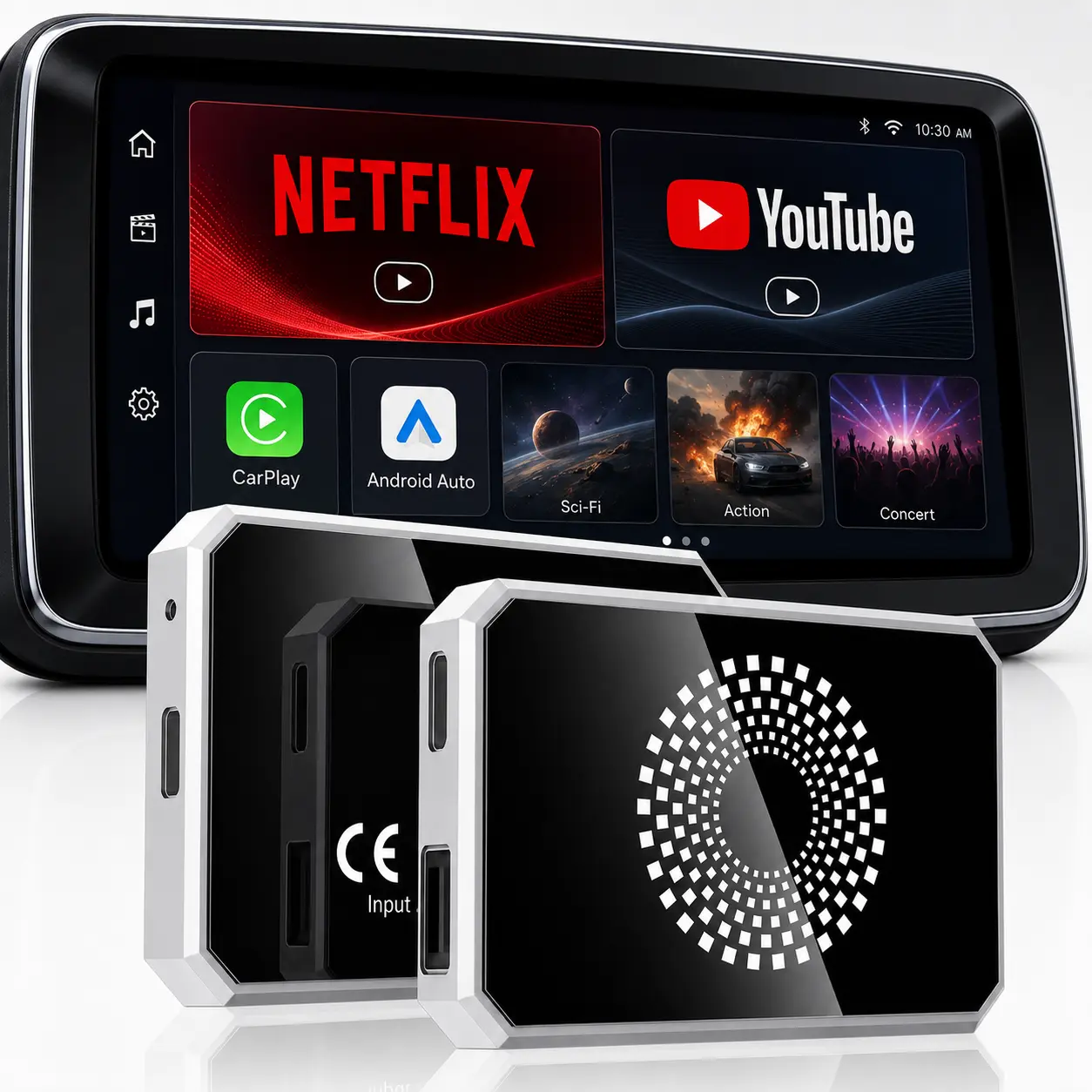 Wireless CarPlay Adapter Android 13 AI Box, CarPlay to Android Box with Wireless Android Auto, 4K HDMI Output, 5G WiFi, Bluetooth 5.0, Plug and Play for Factory Wired CarPlay Cars