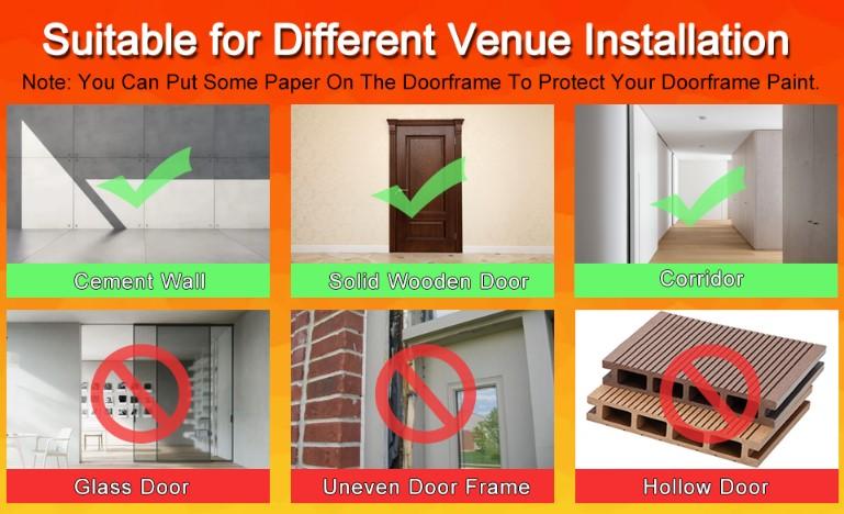 Doorway Pull-Up Bar – No Drilling, Adjustable Width, 440lbs Heavy Duty Home Gym Trainer