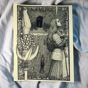 8.5 by 11 Matte Art Print The Knight and the Jester Decor Poster Artwork Ornaments Decoration Room Wall Artistic Photo