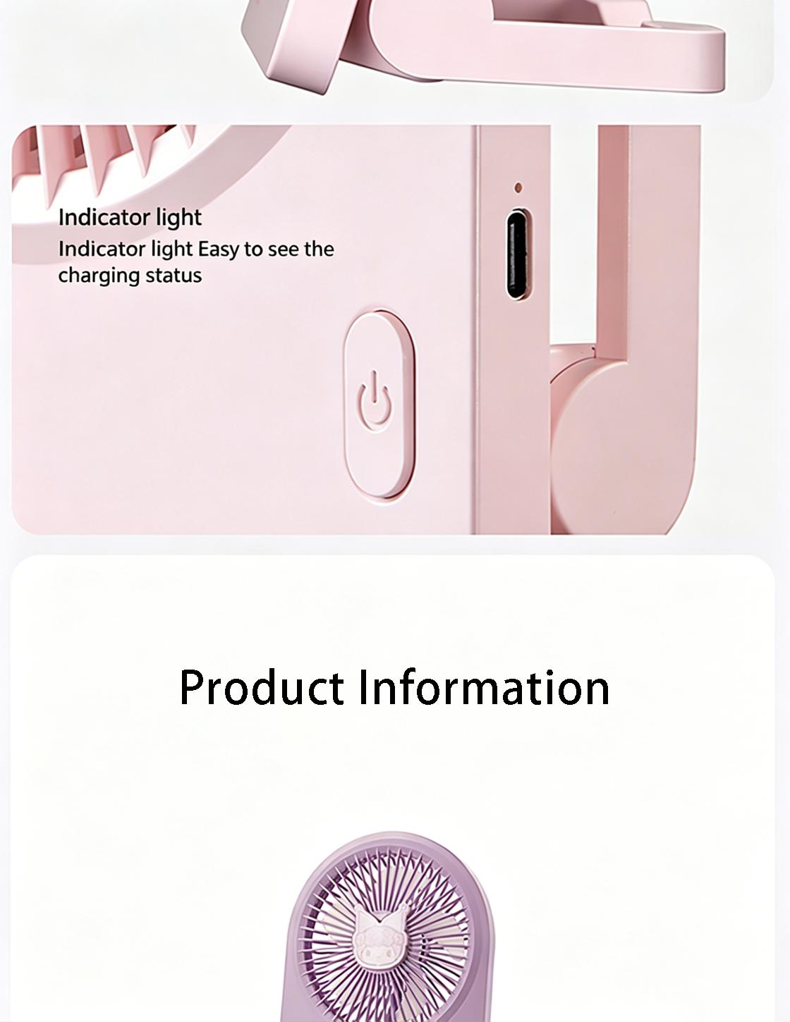 MINISO SR Characters Desktop Fan Quiet Strong Wind USB Plug-in Mini Fan for Office Dormitory Small Personal Cooling Fan Cute Cartoon Design Low Noise Portable Compact Desk Fan for Students Home Office Use