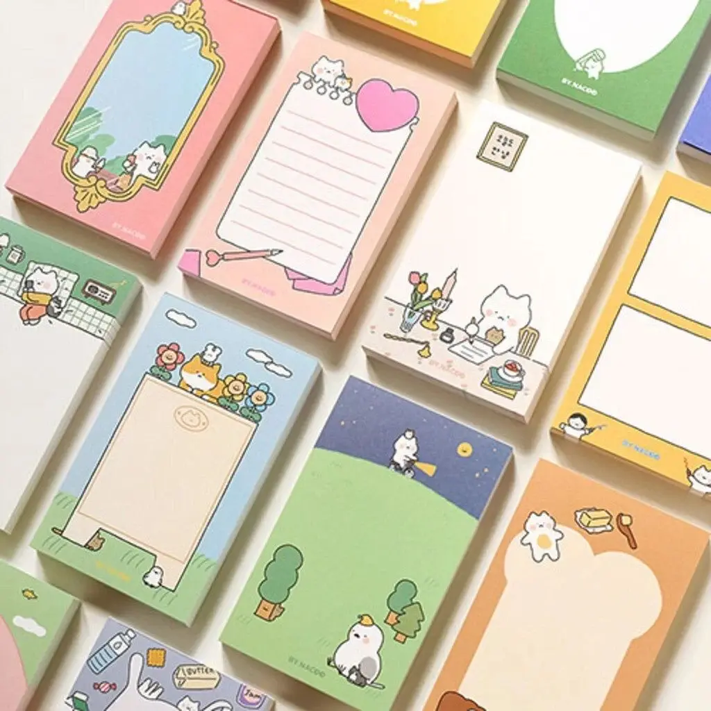 Cute White Cat Memo Pad Series I