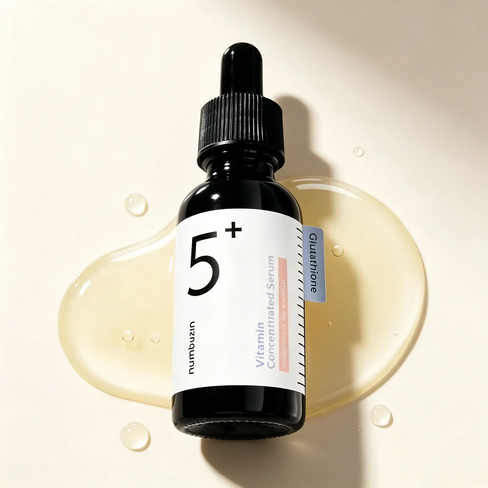 numbuzin No.5 Glutathione Vitamin Serum - Multi-Active Brightening Skincare Serum with Tranexamic Acid, Niacinamide, VC for Hyperpigmentation Fading