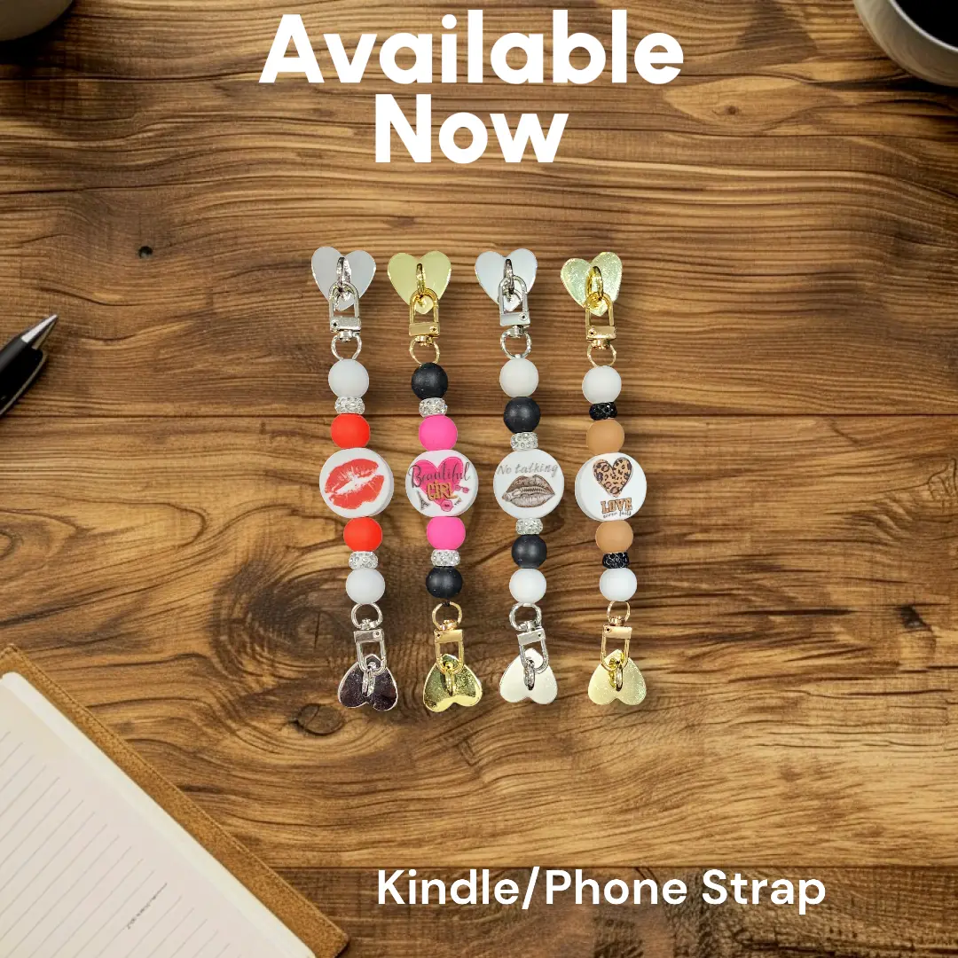 Custom Silicone Interchangeable Beaded Kindle/Cell Phone/Ereader Strap Accessory