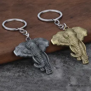 1. Vintage Zinc Alloy Elephant Keychain — Animal-Themed Key Ring. This keychain serves as a bag charm, travel souvenir, or gift.