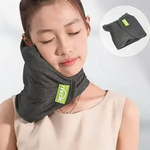 Neck Pain Relief Travel Pillow – Black Orthopedic Memory Foam, Breathable Support with Storage Bag – Ideal for Airplane, Car, Office, Train, Home Naps – for Men Women outdoorfun