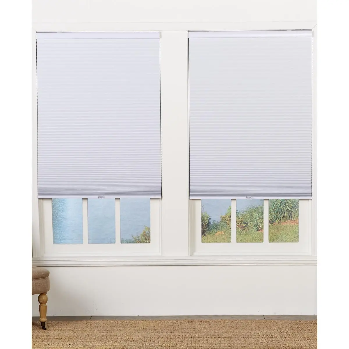 212 MAIN True Cordless Lift Blackout Cellular Shade - White, 29x48 in, Certified Child-Safe, Uniform Look, Privacy, Maximum Room Darkness, Opaque Solid Blinds, Day or Night Use, Certified Child-Safe Product
