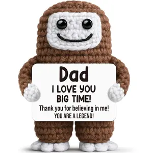 Father's Day Gift Basket Filler, Funny Handmade Crochet Bigfoot Easter Egg, Perfect for Dad, Stepfather, New Father, Grandpa