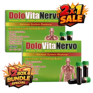 2 BOXES - Dolo Vita Nervo Multi-Vitaminico Ginkgo Biloba Curcuma - 24 Pack (15ml Drinkable Shots) Vitaminas -  Daily Energy & Wellness Support (12 x 15mL)