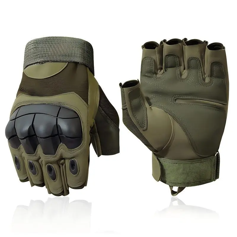 Tactical Fingerless Gloves — Soft Knuckle Protection, Touchscreen Compatible, Non-slip & Breathable; Ideal for Outdoor Sports, Motorcycling, Training, and Hunting; Unisex Work Gloves — A Perfect Gift for Dad #dealsforyoudays