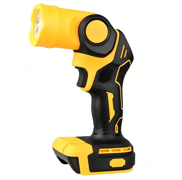 LED Work Light with 9 LEDs & Rotating Head, Portable Cordless Jobsite Flashlight, 2 Brightness Modes for Auto Repair Construction Camping Emergency, Multi-Function Manual Tool Accessory