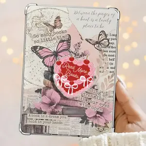 Read More Book Cherry Cake Coquette Red Heart Bow Magnetic Kindle Grip Book Lover Cute Bookish Kindle Accessories Phone Holder PopSocket Phone