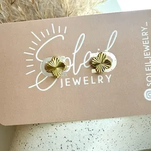 Gold Flower Stud Earrings
