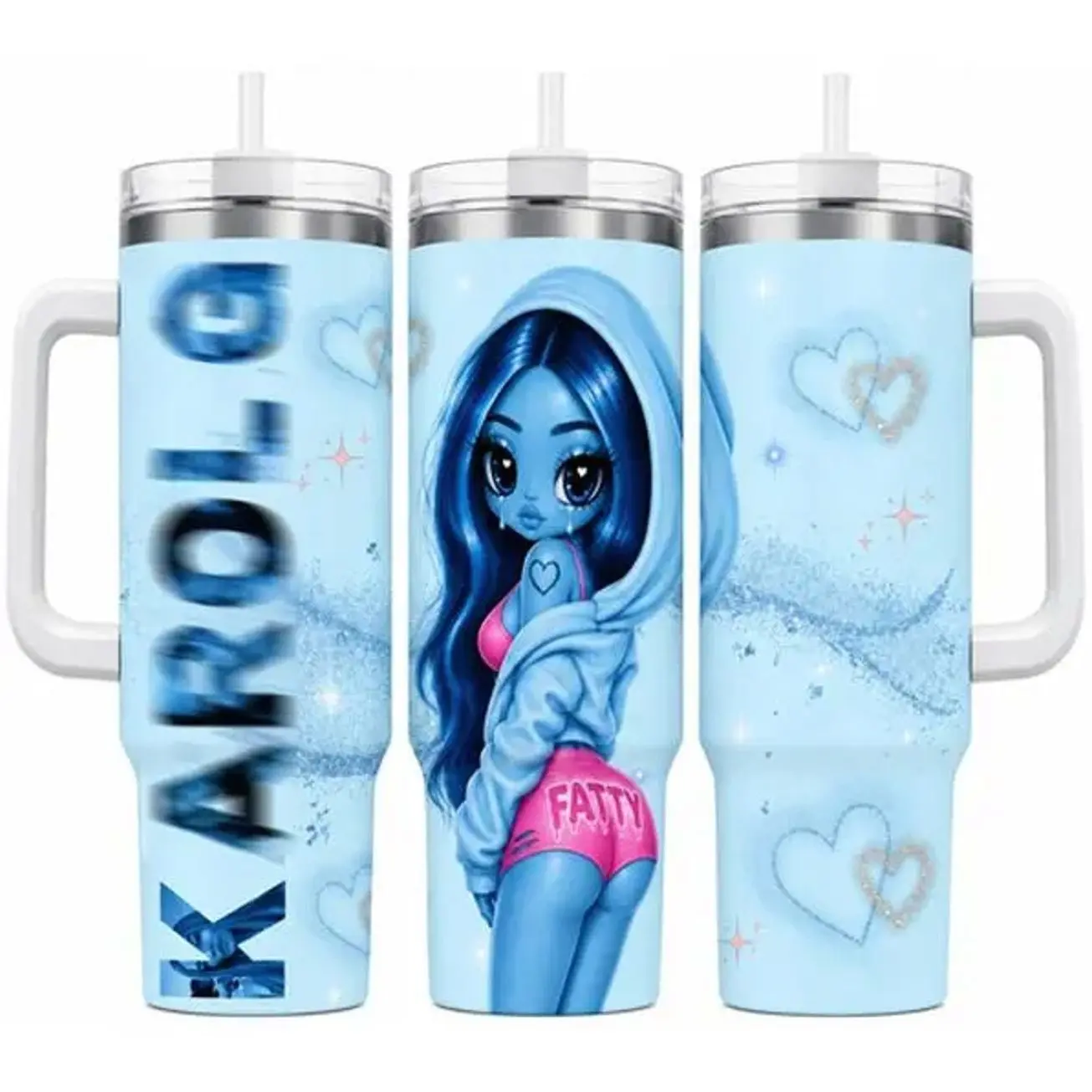 No Me Arrepiento de Sentir Tanto Latin Queen 40oz Tumbler With Handle Leak Proof, La Bichota Latin Queen Tumbler, Latin Pop Concert Tour Merch, Insulated Stainless Steel Travel Cup, Unisex Gift for Latin Fans