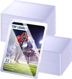 32ct Card Sleeves Hard Plastic, 3" x 4" Top Loads for Cards, 35PT Hard Card Protectors, Rigid Toploads Hard Plastic for Yugioh, Baseball, Sports Cards