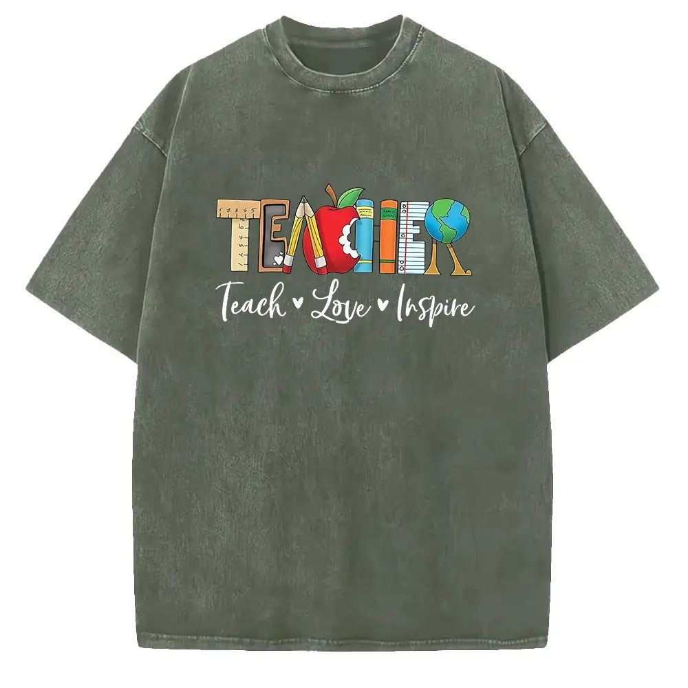 Washed T-shirt-Green