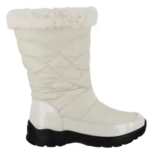 Easy Street Womens Cuddle Zippered Snow Casual Boots Mid Calf - White