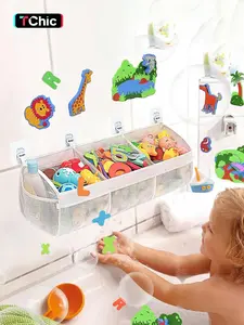 Mesh Bath Toy Storage Bag, Large Capacity Bath Toy Holder, Durable Bathroom Storage Bag, Easy To Hang and Dry, Suitable for Children's Toys and Bathroom Accessories